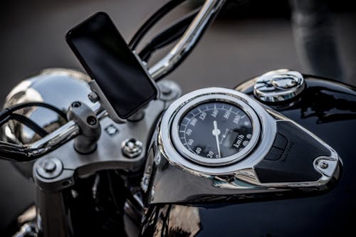 Free Black and Silver Motorcycle Speedometer Stock Photo