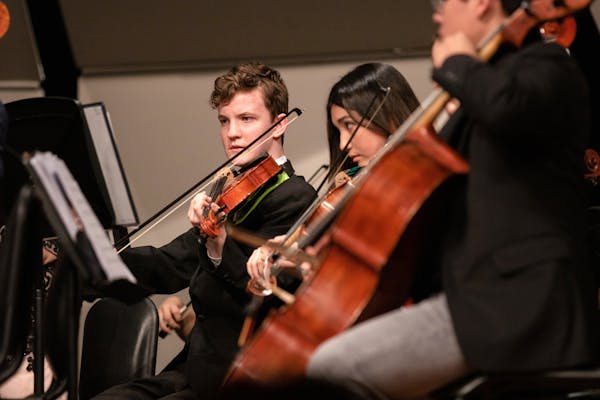 Young musicians performing with the Hartford City Band