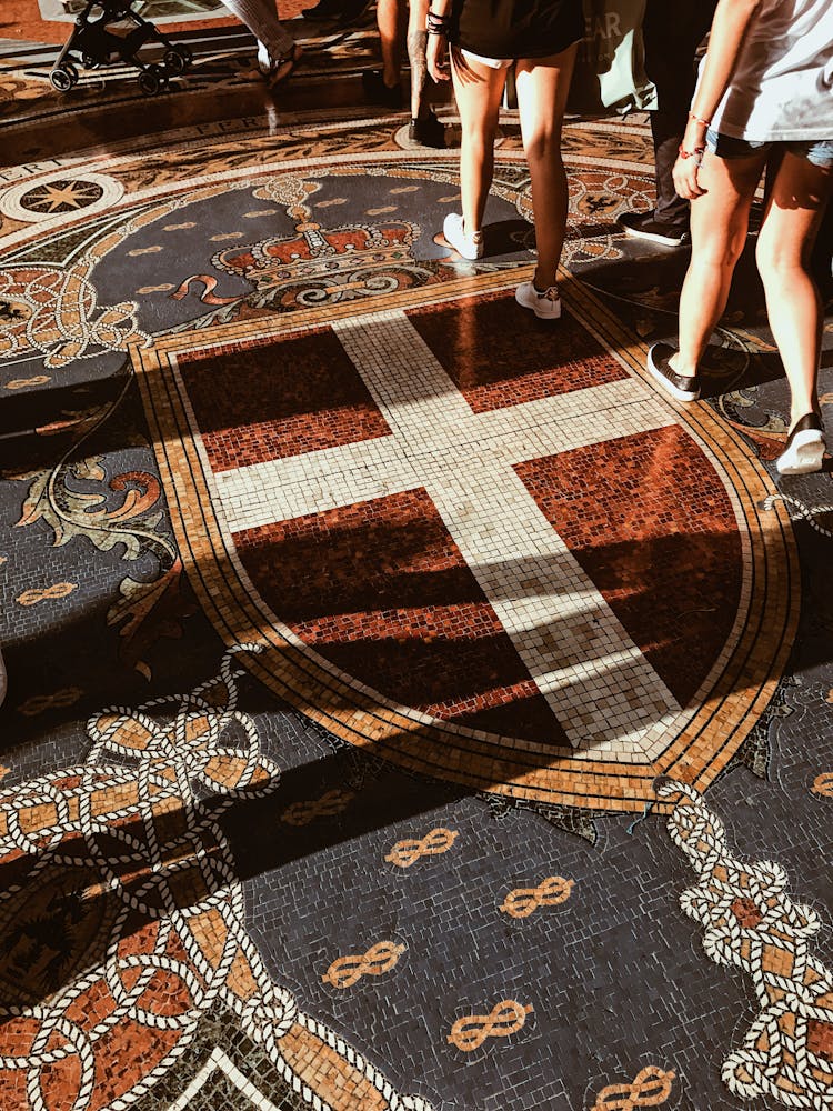 Mosaic Floor With Coat Of Arms Of Milan