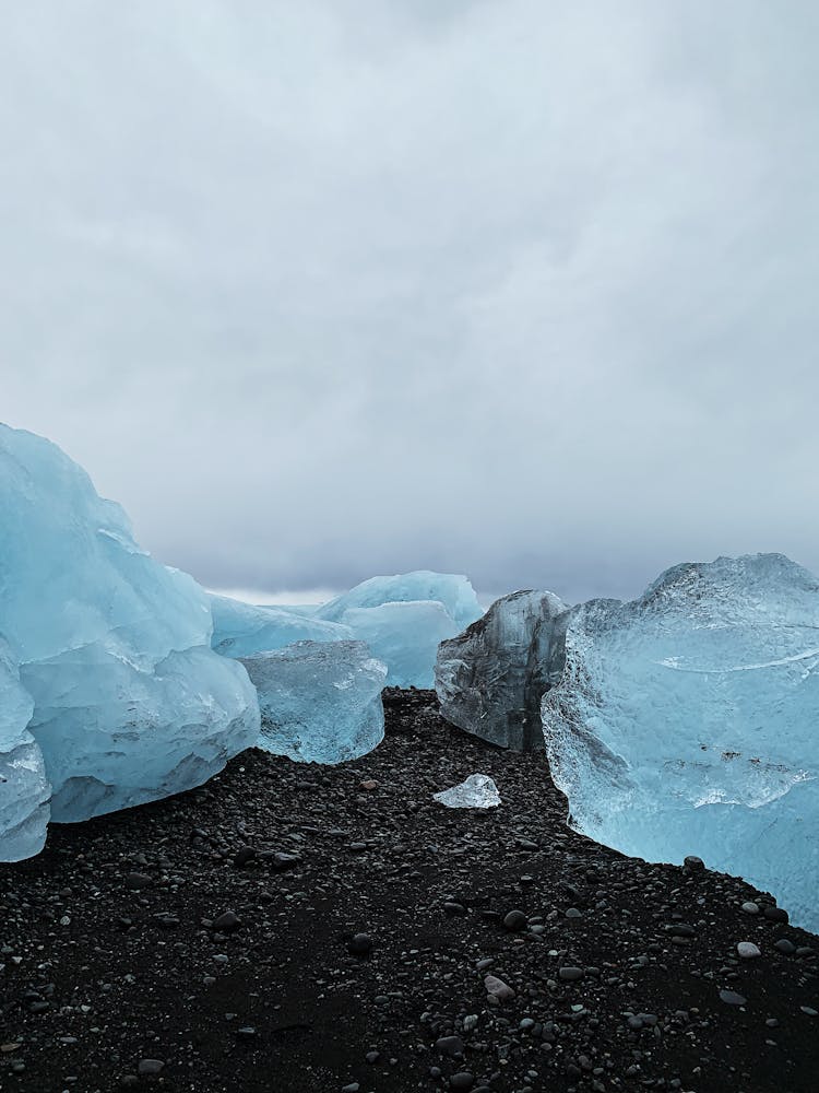 Icebergs In Jokulsarlon Glacier Lagoon In Iceland