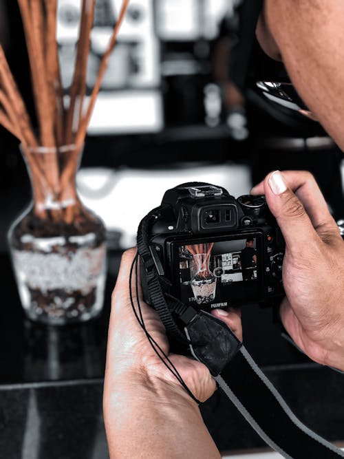 Free Person Holding Black Dslr Camera Stock Photo