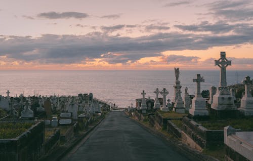 地平線, 墓, 墓園 的 免费素材图片
