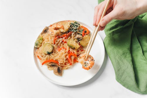 Cooked Food on White Ceramic Plate