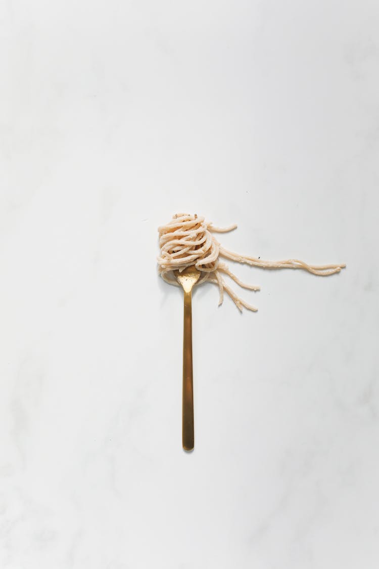 Spaghetti Noodles On A Fork