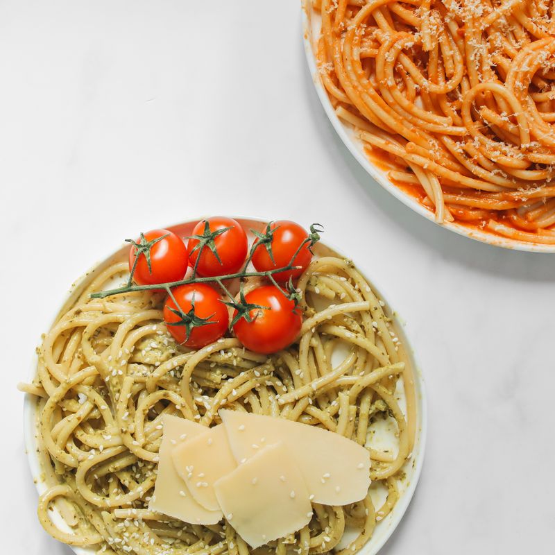 One-Pot Creamy Pesto and Tomato Sauce