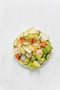 Green Vegetable on White Ceramic Plate