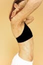Woman in Black Panty Bending Her Body