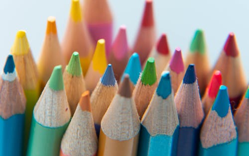 Free Close-Up Shot of Colored Pencils Stock Photo