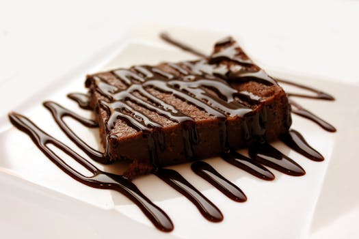 Chocolate With Milted Chocolate on White Ceramic Plate