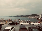 Harbor with bunch of cars