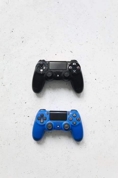 Black and Blue Console Controllers