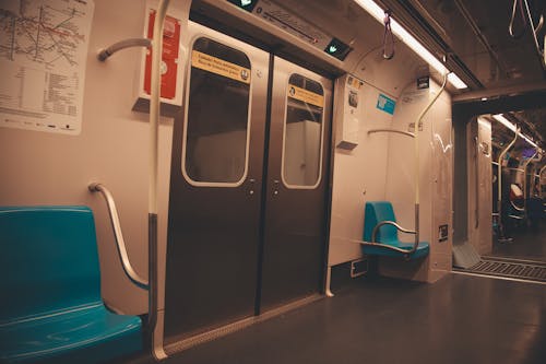 Green Seats Inside the Train