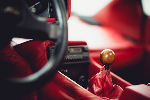 Free Red Car Interior Stock Photo