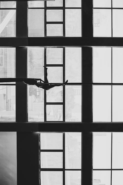 Free Silhouette of Person on Window Stock Photo
