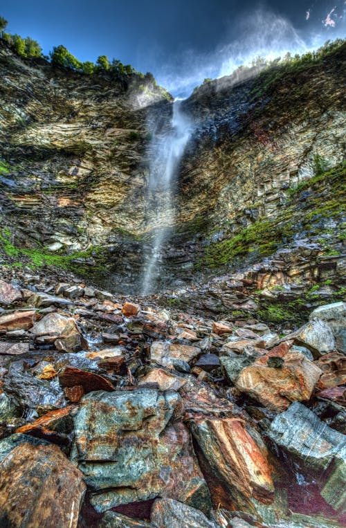 Langzeitbelichtung Von Wasserfällen