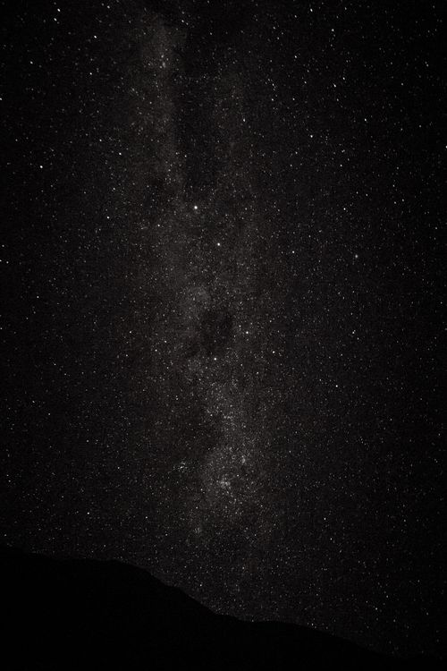 Free A breathtaking vertical capture of the Milky Way and stars in a clear night sky. Stock Photo