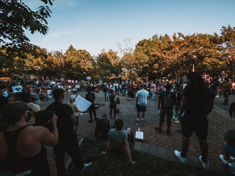 Diverse People Uniting On Demonstration Against Politics