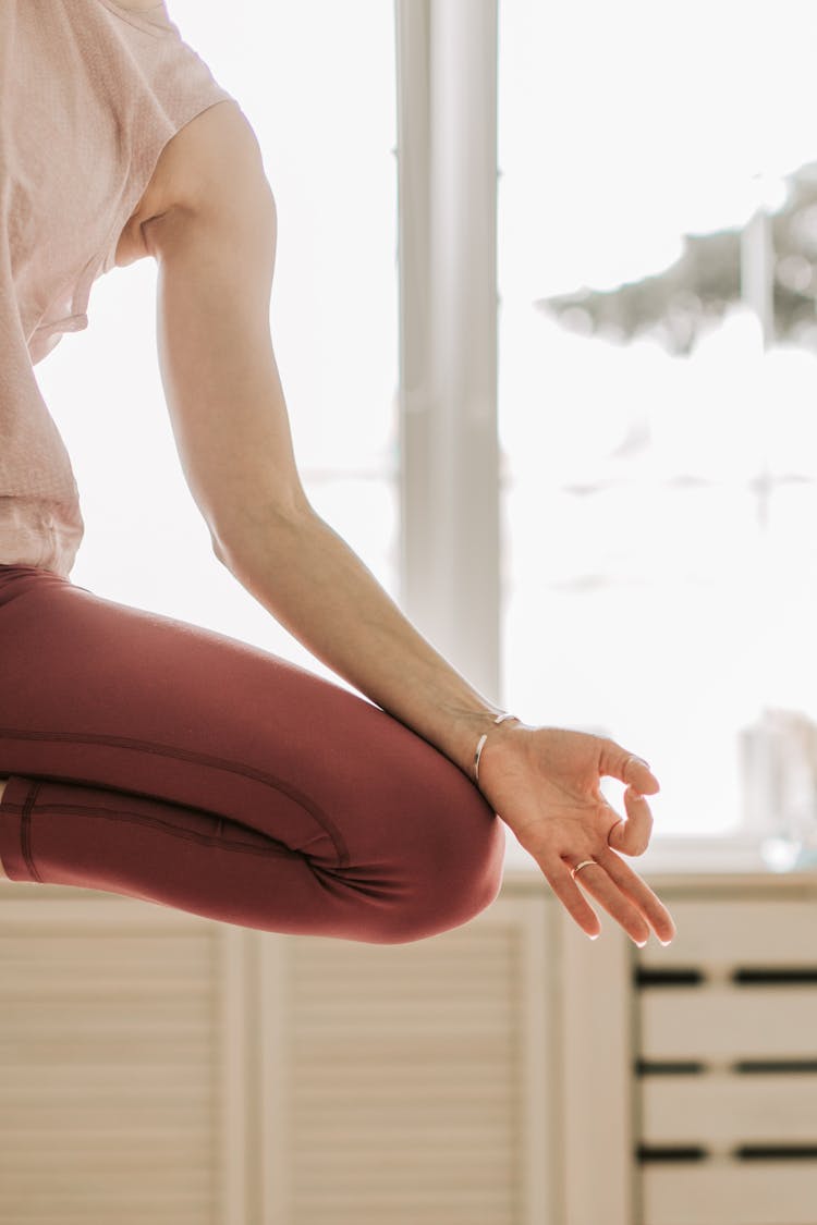 A Person Making A Gyan Mudra