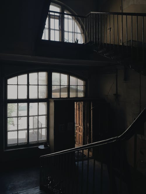 Wooden Door in Dark Building 