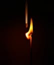 Close Up Shot of Burning Matchstick