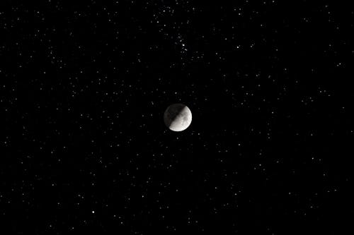 Free Half Moon on a Starry Sky  Stock Photo