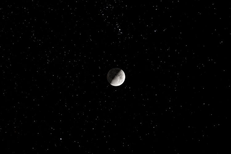 Half Moon On A Starry Sky 