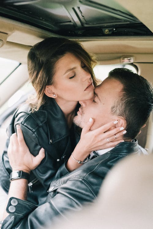 Free Man and Woman Embracing Stock Photo