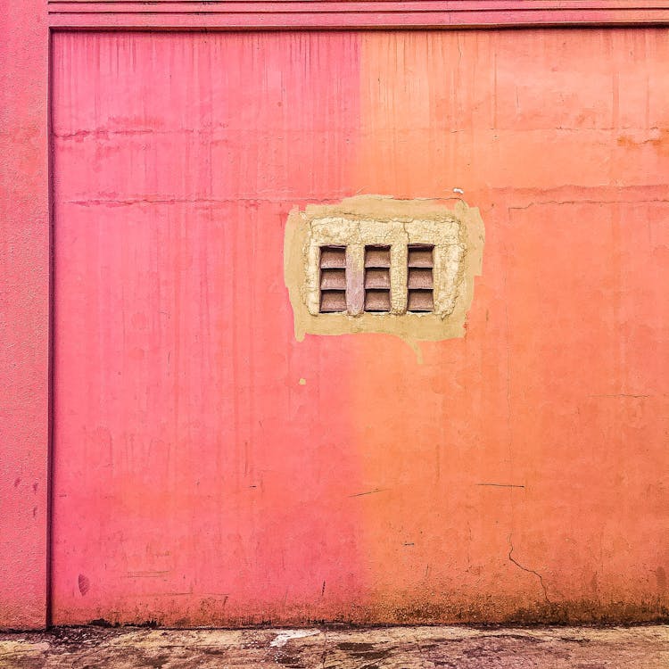 Old Metal Door With Retro Ventilator