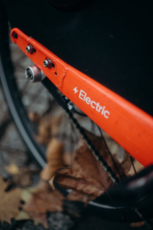 Free Orange and Black Bicycle Wheel Stock Photo