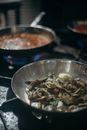 Stainless Steel Bowl With Food