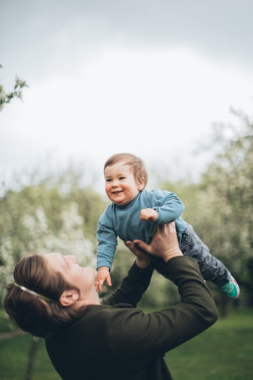 Free A Father and Son in the Park Stock Photo