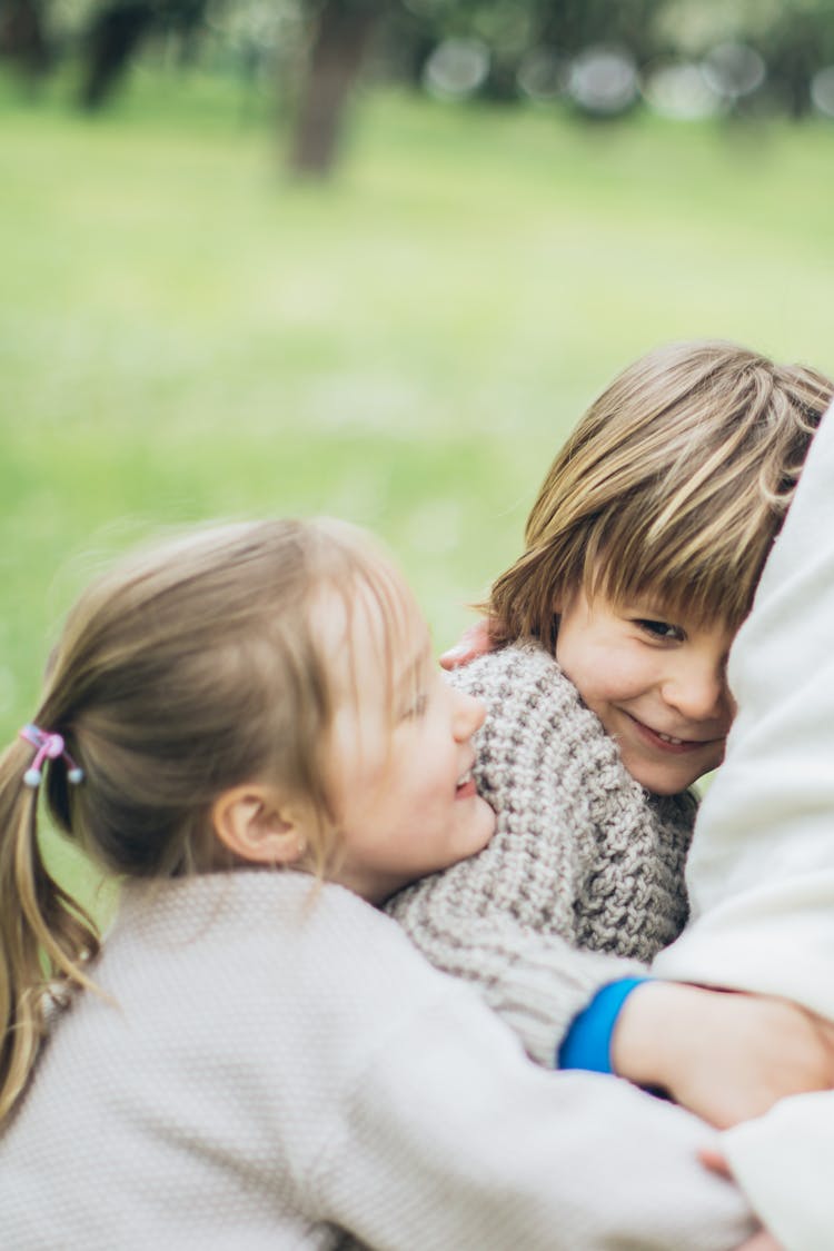 Kids Hugging Each Other