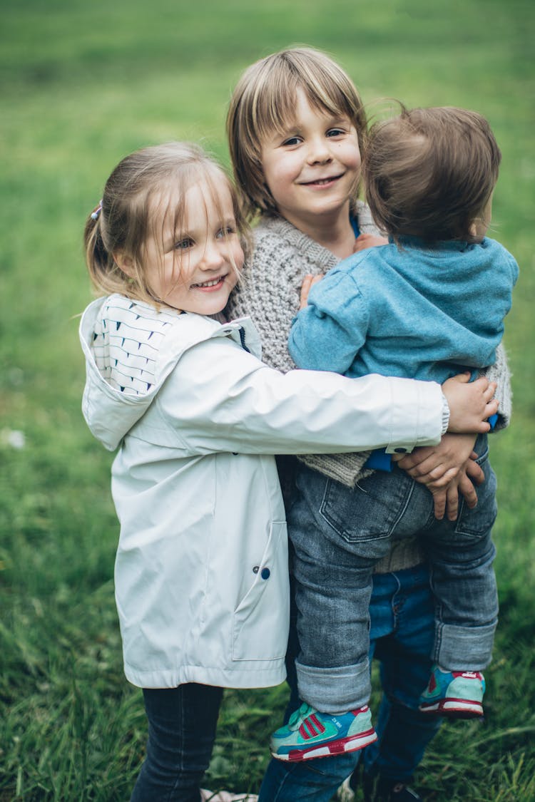 Kids Hugging Each Other