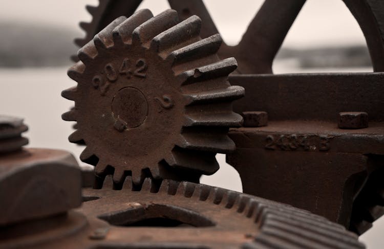 Brown Metal Rusty Gears