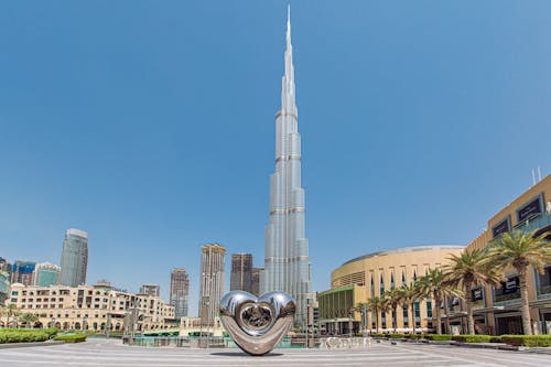 Free A View of the Burj Khalifa in Dubai Stock Photo