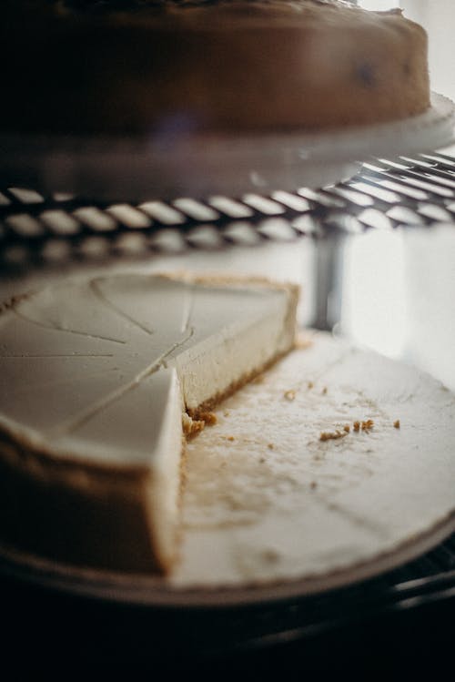 Sliced Pie on Black Metal Grill