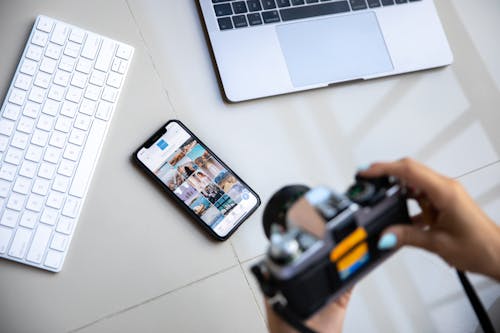 Free Person Taking Picture of Devices Stock Photo