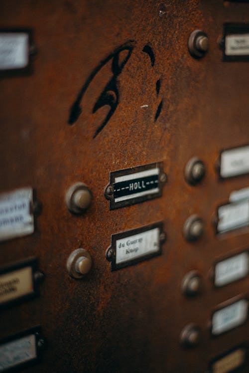 Brown and White Control Panel