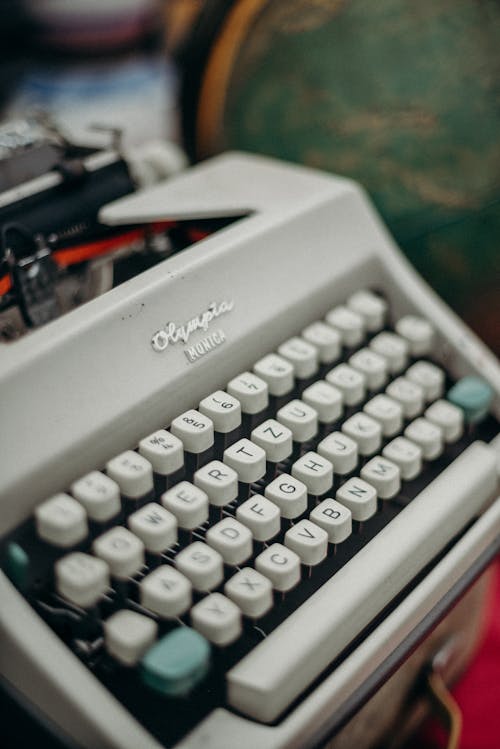 White and Black Braille Typewriter
