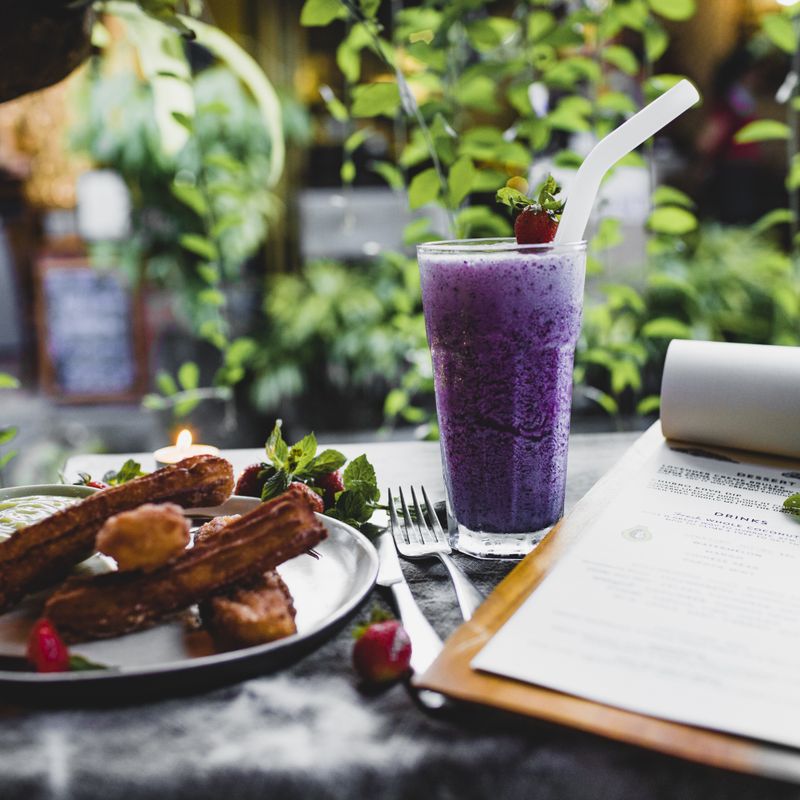 Hibiscus Blueberry Milkshake
