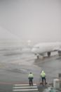 People Walking on the Road Near White Airplane