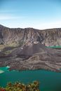 印度尼西亚龙目岛林贾尼山的火山口和碧绿湖，景色令人惊叹