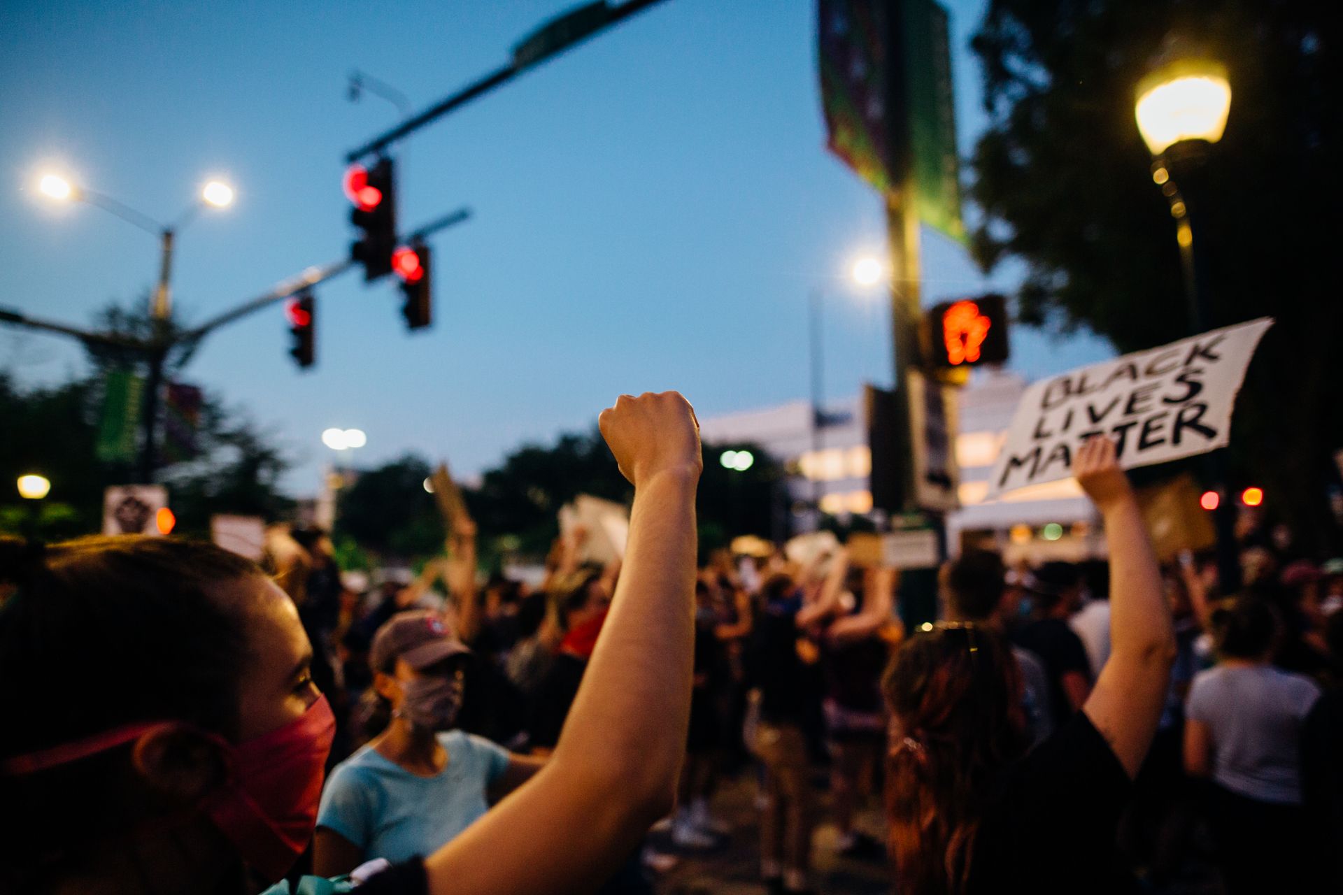 People Protesting on Street