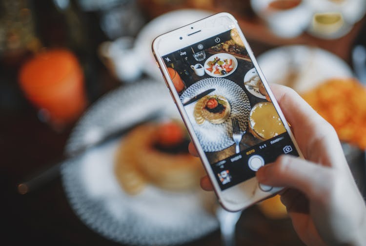 Crop Person Taking Photo Of Food On Smartphone Of Food