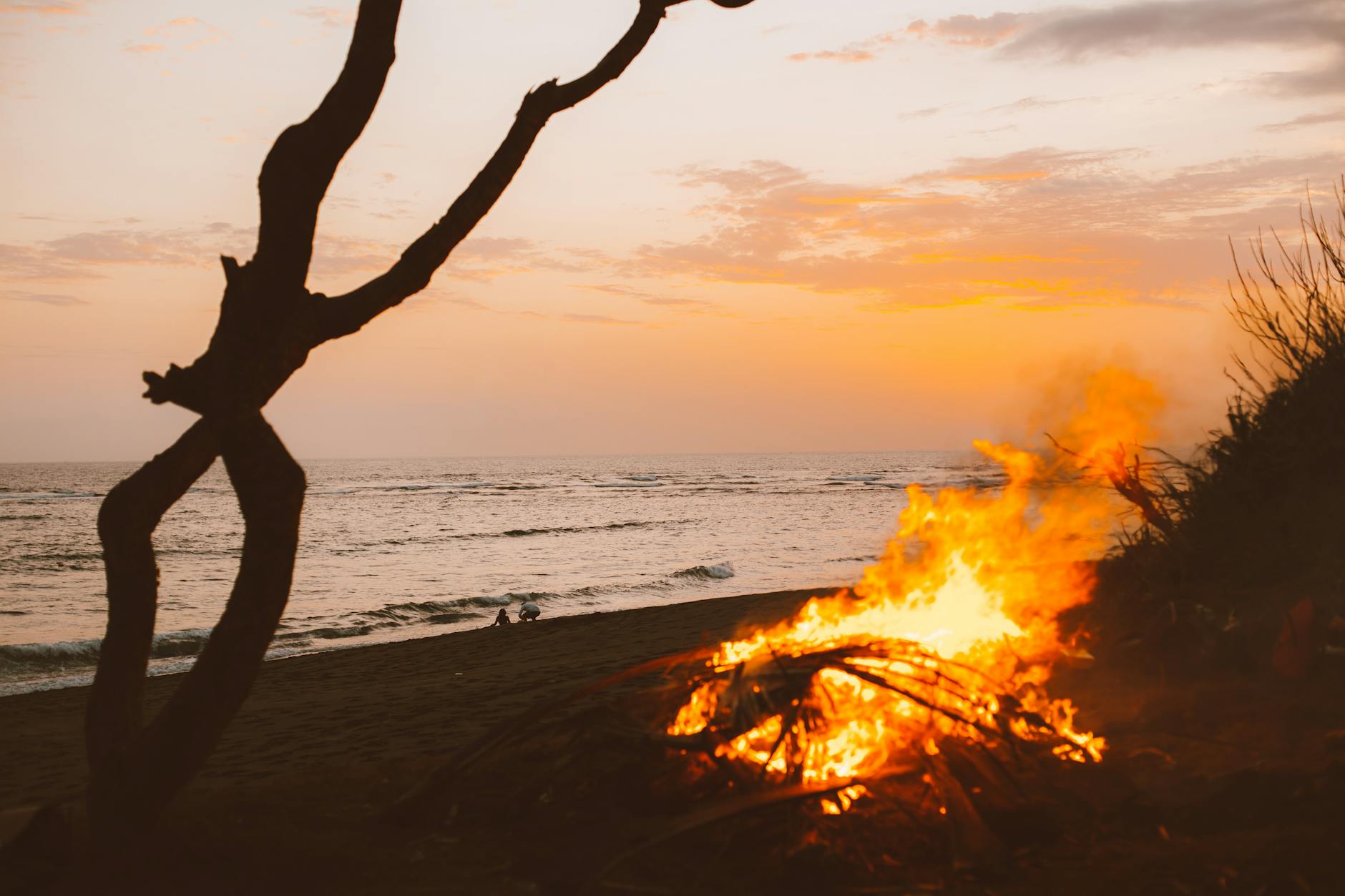 Bonfire at Sunset