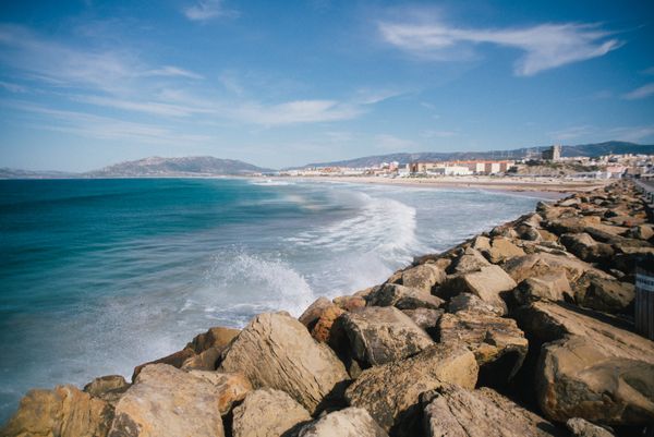 Tangier ferry beach Atlantic