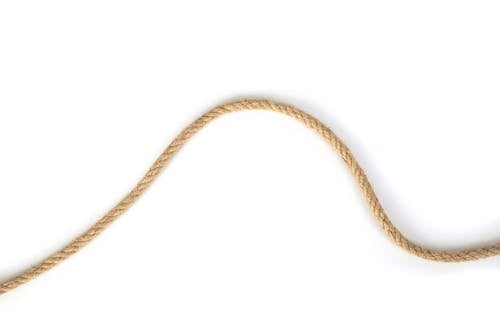 Brown Rope on White Background