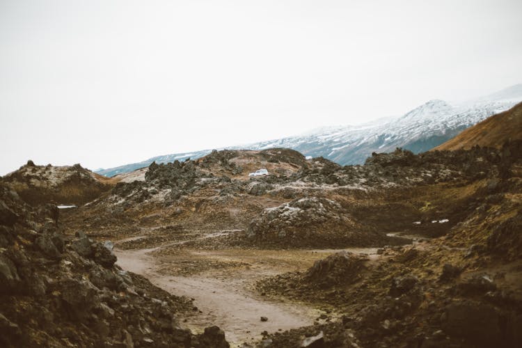 Path Through Stones To Mountain Valley