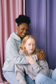 拥抱一对充满爱意的跨种族夫妇，促进爱与多样性