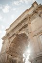 Majestic classic arch on sunny day